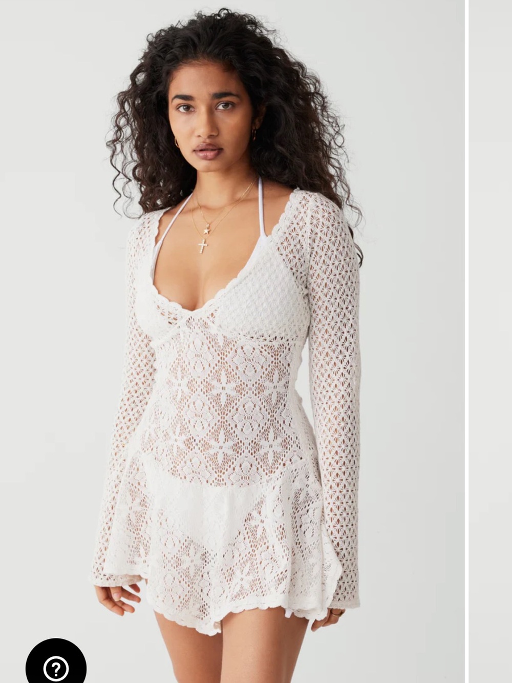 Frankie’s bikinis Belle crochet mini dress